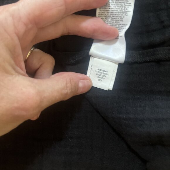 Old Navy Sz Xl Black Pockets Flutter Sleeve Crinkle Gauze Mini Swing Dress - Picture 12 of 12